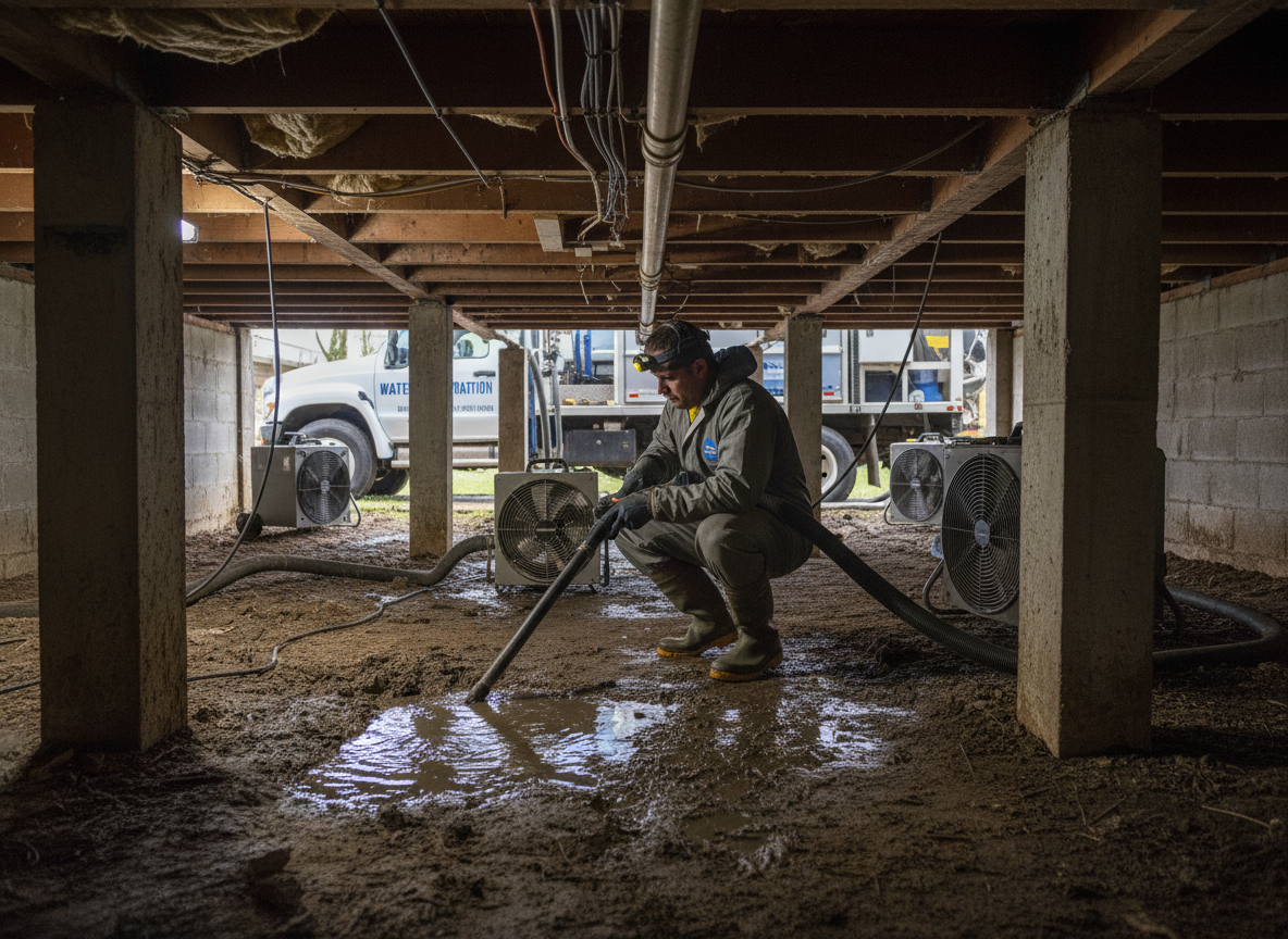 Crawl Space Water Extraction in Texas, Rockwall