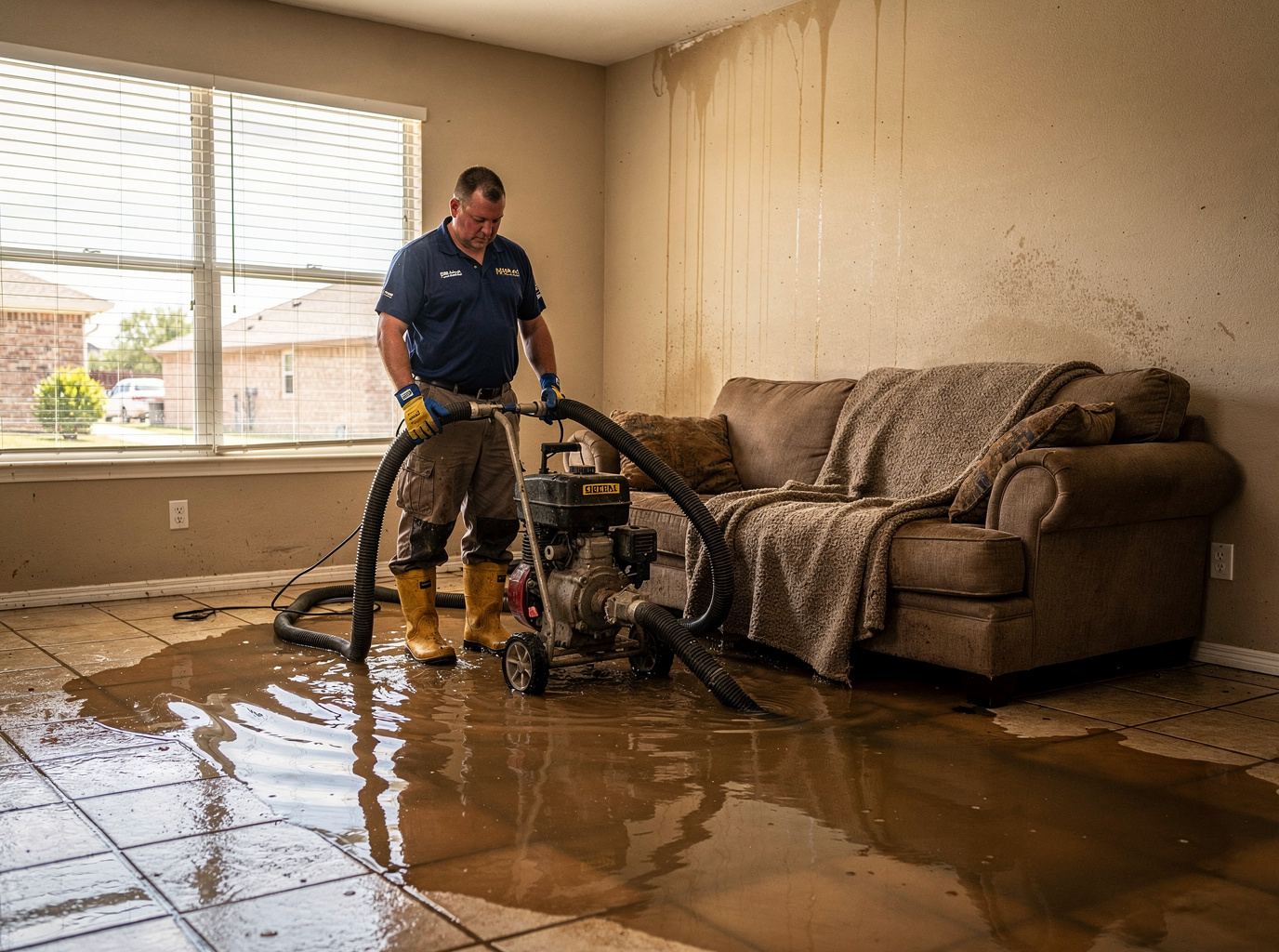 Rental Property Flood Water Extraction in Texas, Rockwall